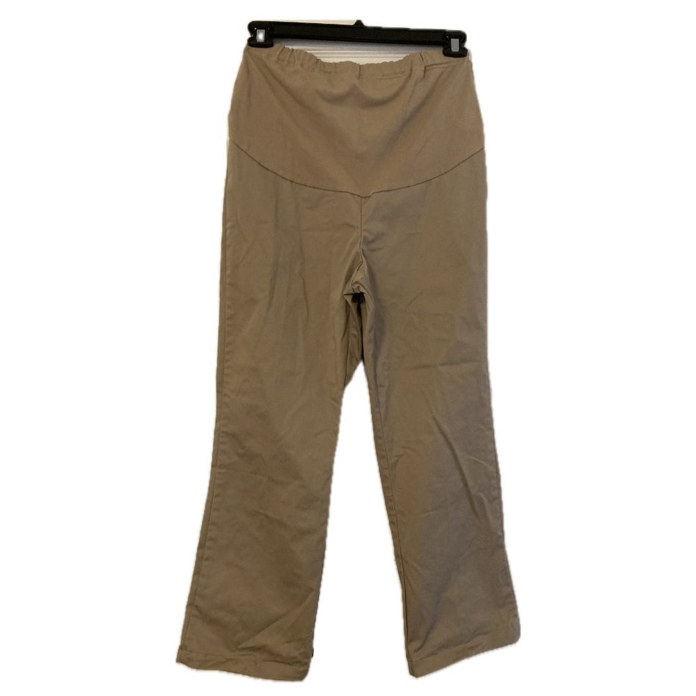 Lands' End Maternity Straight Leg Tan Chino Pant